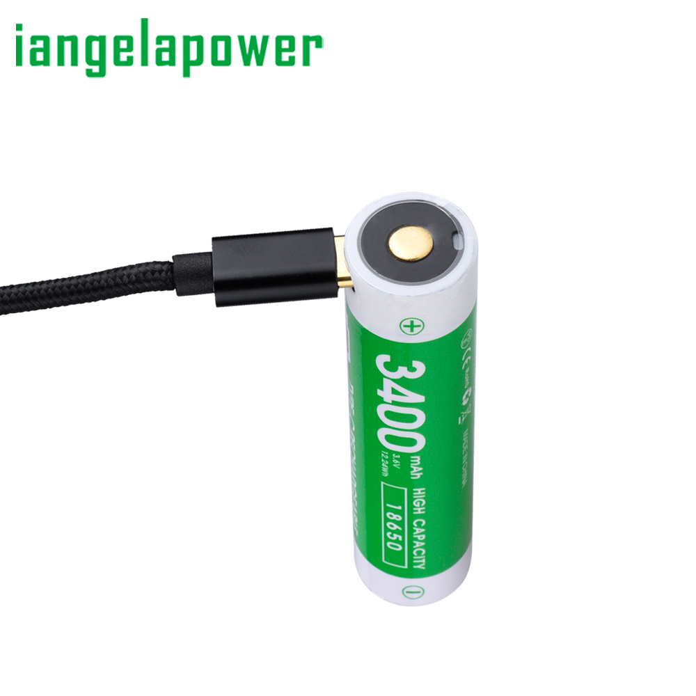 iangelapower 可充电锂电池 18650 3400毫安 1.5V USB TYPE C